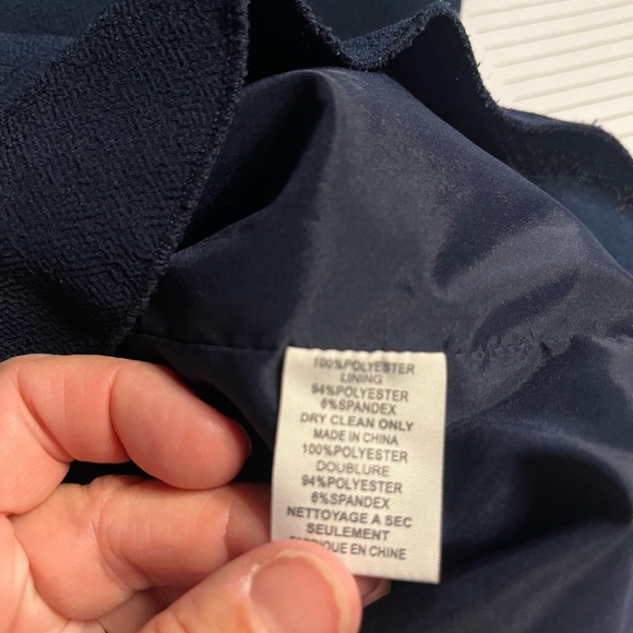 EUC Trina Turk- Navy Blue Halter Ruffle Dress. Size 0. - Picture 4 of 5